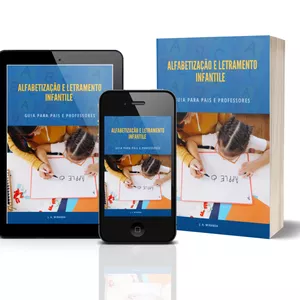 Imagem de capa para o Ebook Alfabetização e letramento Infantil- Guia para pais e professores 