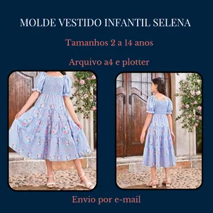 Imagem de capa para o Ebook Molde Vestido Infantil Selena 