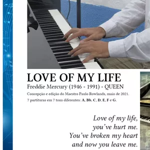 Imagem de capa para o Ebook PARTITURA de LOVE OF MY LIFE