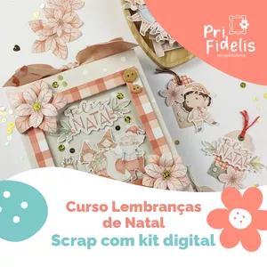 Imagem de capa para o Curso online Curso Lembranças de Natal - Scrap com kit digital