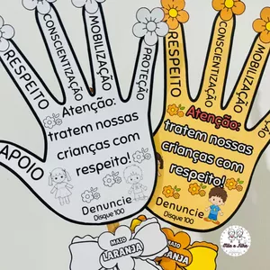 Imagem de capa para o Ebook lembrancinha mãozinha maio laranja 🧡