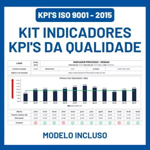 Imagem de capa para o Curso online KIT INDICADORES KPI'S DA QUALIDADE ISO 9001-2015