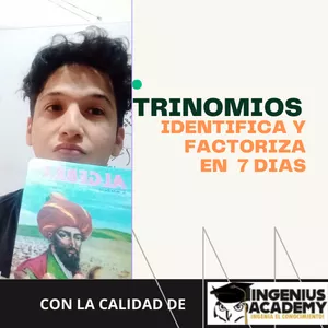 Imagen de portada para Curso online IDENTIFICA Y FACTORIZA FACILMENTE EN 7 DIAS! | TRINOMIOS