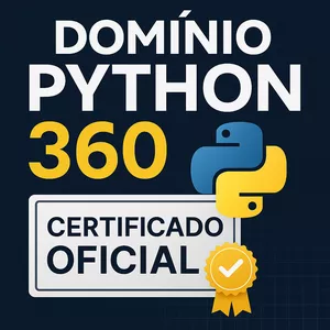 Imagem do curso **Domínio Python 360 – Certificado Oficial** 