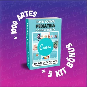 Imagem principal do produto Pack Canva Editável - Pediatria Consultório +1000Artes+5KitsBônus