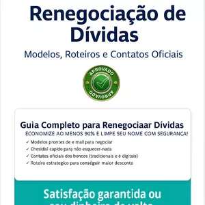 Imagem de capa para o Ebook  Guia Único de Renegociação de Dívidas com até 90% de desconto ou mais!