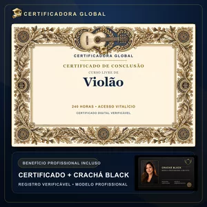 Imagem do curso 🔥 Bolsa 100% [APLICADA] - [MATRÍCULA] CURSO DE FORMAÇÃO EM Violão - ACESSO VITALÍCIO - CRACHÁ BLACK + REGISTRO - CASHBACK R$ 25 - BÔNUS APOSTILA EXTRA - CG