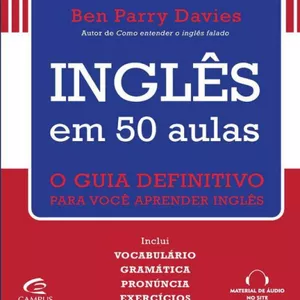 Imagem de capa para o Ebook Inglês em 50 aulas , O guia definitivo para você.