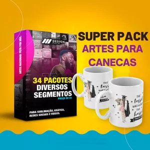 Imagem de capa para o Curso online Super Pack Artes Para Caneca 