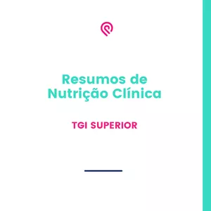 Imagem de capa para o Ebook Resumos de Nutrição Clínica - TGI Superior