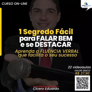 Imagem de capa para o Curso online 1 Segredo Fácil para Falar Bem e se Destacar - A FLUÊNCIA VERBAL que facilita o seu sucesso.
