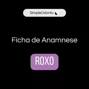 Imagem de capa para o Ebook Ficha de Anamnese - Odontologia Roxo