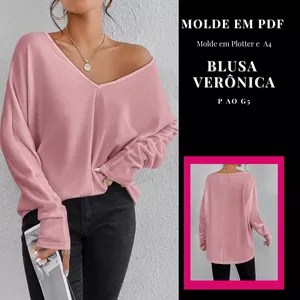 Imagem de capa para o Ebook MOLDE BLUSA VERÔNICA PLUS SIZE