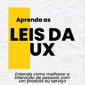 Imagem de capa para o Ebook Aprenda as Leis da Experiência do Usuário (UX)