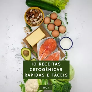 Imagem de capa para o Ebook 10 Receitas Cetogênicas Rápidas e Fáceis