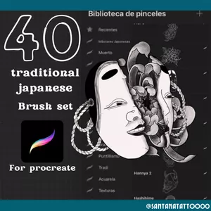 Imagen de portada para Ebook traditional japanise brush set for procreate 