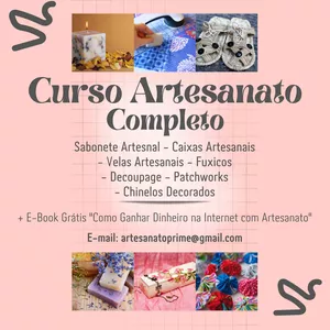 Imagem de capa para o Ebook Curso de Artesanato Completo