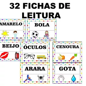 Imagem de capa para o Ebook 32 FICHAS DE LEITURA PARA ALFABETIZAÇÃO 