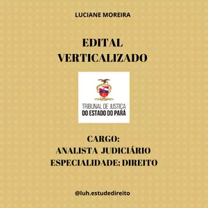 Imagem de capa para o Ebook TJPA - Edital Verticalizado - Analista Judiciário/Direito