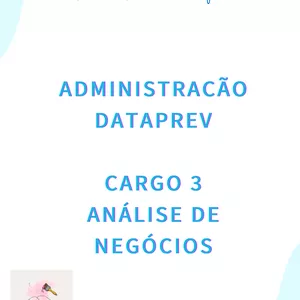 Imagem de capa para o Ebook Caderno de administração para o CARGO 3 - DATAPREV