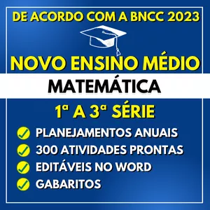 Imagem do curso MATEMÁTICA - Planejamentos e Atividades - Novo Ensino Médio 2023
