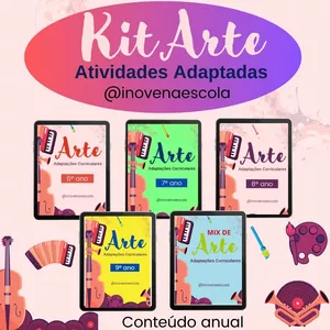 Imagem de capa para o Ebook Kit Arte Atividades Adaptadas