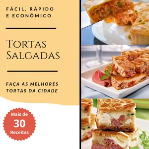 Tortas Salgadas + Saladas Incríveis(bônus)