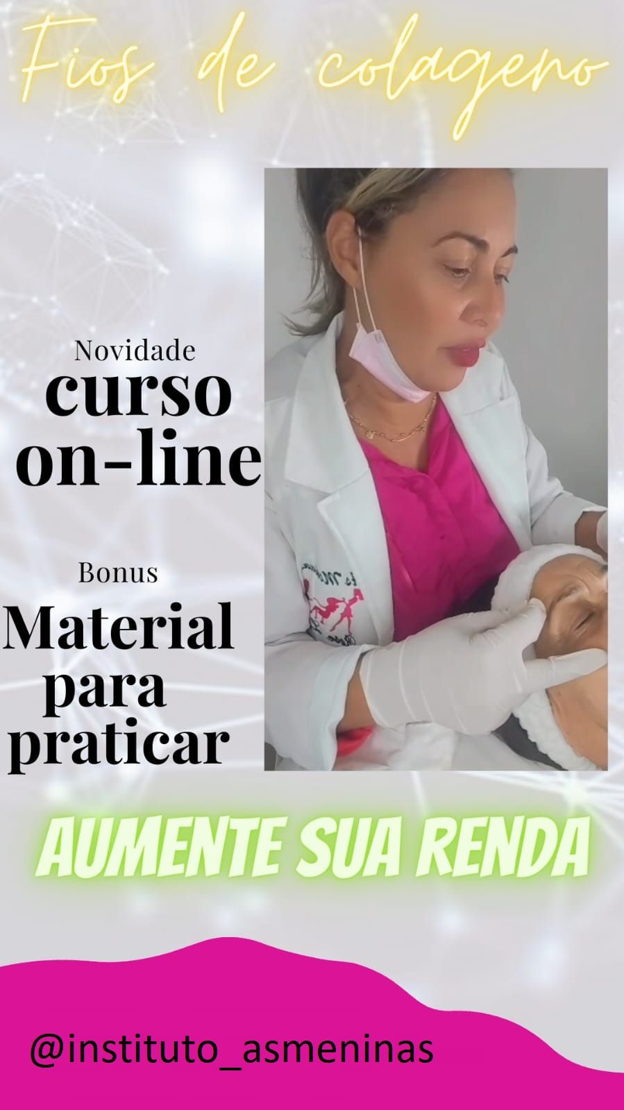 Imagem do curso  Descubra o Segredo da Juventude com o Curso de Fios de Colágeno!