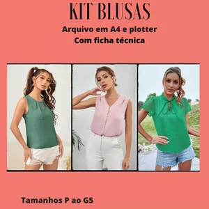 Imagem de capa para o Ebook Molde kit blusas