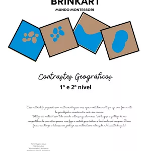 Imagem principal do produto Contrastes Geográficos Material de ensino Montessori
