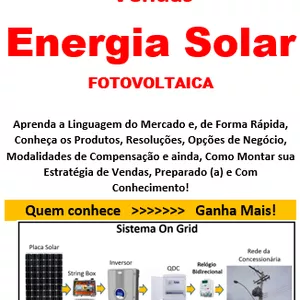 Imagem de capa para o Curso online Energia Solar - Curso "Vendas de Energia Solar Fotovoltaica"