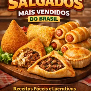 Imagem de capa para o Ebook Os 5 salgados mais vendidos 