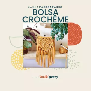 Imagem principal do produto Bolsa Crochemê - Aula passo a passo + apostila