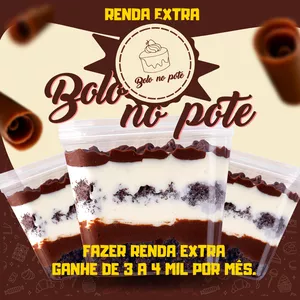 Imagem de capa para o Ebook Renda Extra Bolo no Pote, Faça 3 a 4 Mil por Mês.