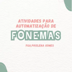 Imagem de capa para o Ebook Atividades para automatização de  Fonemas