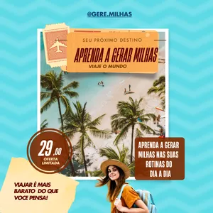 Imagem de capa para o Ebook GERE MILHAS