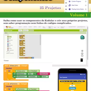Imagem de capa para o Ebook Kodular Componentes - Volume 1