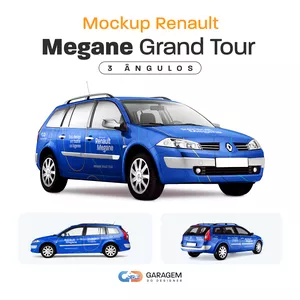 Imagem de capa para o Curso online Mockup Renault Megane Grand Tour - 3 ângulos