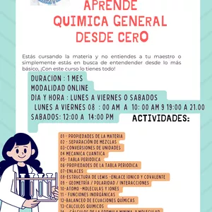 Imagen de portada para Curso online APRENDE QUIMICA DESDE CERO 
