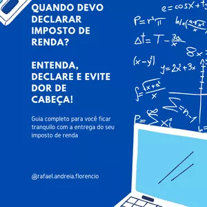 Imagem de capa para o Ebook Quando devo declarar imposto de renda 