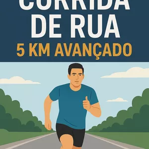 Imagem de capa para o Ebook CORRIDA DE RUA 5 KM AVANÇADO + PLANILHA 5 KM