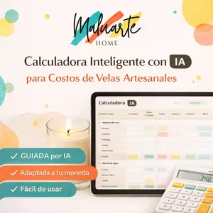 Imagen de portada para Curso online Calculadora Inteligente de Costos para Velas Artesanales Rentables