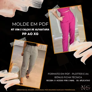 Imagem de capa para o Curso online 🧵[Molde em PDF] - Kit com 2 Calças de Alfaiataria ID 3880131 [PP ao XG]