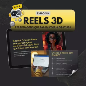 Imagem de capa para o Curso online E-BOOK: Reels 3D - Personagens que falam com IA gratuita