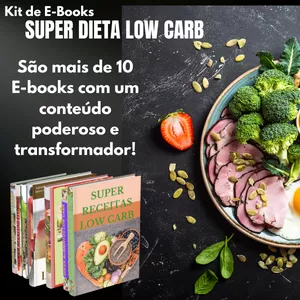 Imagem de capa para o Ebook KIT DE E-BOOKS SUPER DIETA LOW CARB