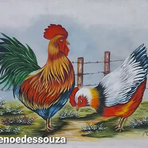 Imagem de capa para o Curso online Aula completa de pintura em tecido - GALINHAS 