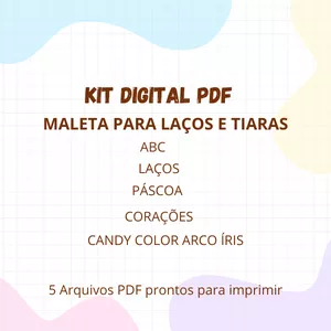 Imagem de capa para o Ebook PACK ARQUIVOS DIGITAIS PDF  MALETA DE LAÇOS E TIARAS