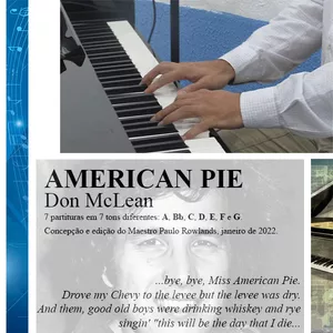 Imagem de capa para o Ebook PARTITURA de AMERICAN PIE