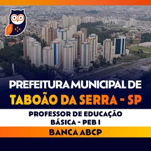 Imagem de capa para o Curso online Curso: Prefeitura Municipal de Taboão da Serra - SP - Professor de Educação Básica - PEB I - 2024 - ABCP