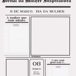 Imagem de capa para o Ebook Atividade dia da mulher 